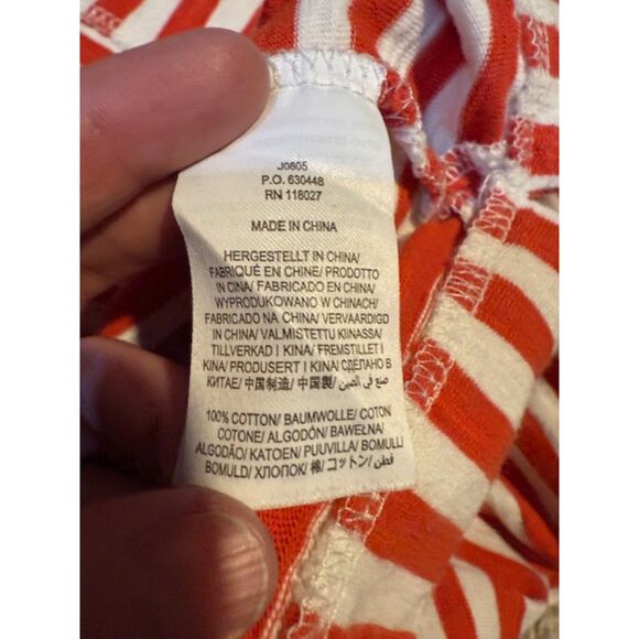Boden Darcy red white striped t‑shirt dress US 12R Breton nautical preppy cotton - Picture 9 of 9